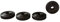 PrecisionGeek - Rändelmuttern/Rändelmuttern - Adapter, flach DIN 467 - oxidierter Stahl M4 x 4 mm, 16 mm Durchmesser (Set mit 4 Stück)