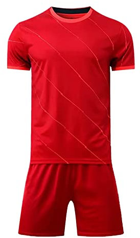 Caxndycing Herren Trikotsatz Jungen Trikot Set Sommer Outfits Sportanzug Jogginganzug Kurzarm T-Shirt mit Kurze Hosen Pants Fußball Jersey T-Shirt und Shorts Fußballtrikot Kleidung