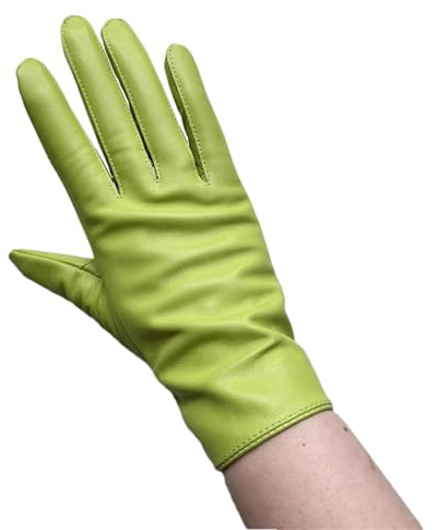 Mode Frauen Leder Handschuhe Winter Fäustlinge Voller Touchscreen Winter Thermische Fahren Handschuhe, Licht EN8, 46