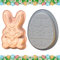 KIKVTER Ostern Silikonform Hase und Ostereier, 2 Stück Silikon Backform Ostern Schokolade Ei Form, Ostern Kaninchen Silikonformen, Backen für DIY Kuchen, Schokolade, Süßigkeiten, Gelee, Ostergeschenke