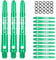 CyeeLife Aluminum Dart Schäfte 15 Stück,2BA Dartpfeile Stems 40mm Grün