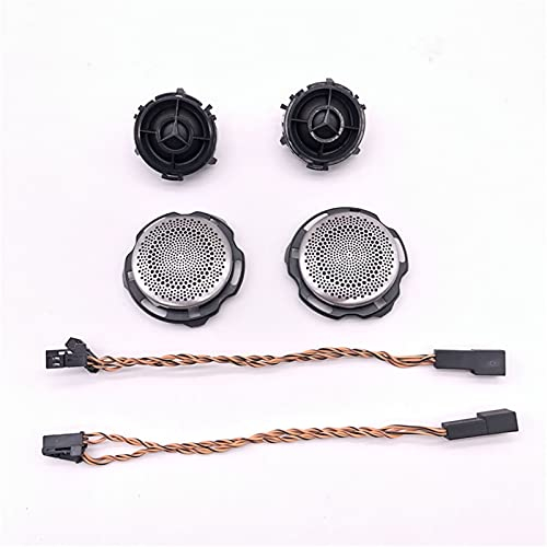 ACHVAC Luftbetriebener Hupen-Auto-Subwoofer-Lautsprecher für C W205 GLC X253 E W213 Serie Hochtöner Basshorn Audio Mitteltöner Lautsprecher Refit (Farbe: 2 Abdeckungen, 2 Hochtöner, Größe: 12 V)