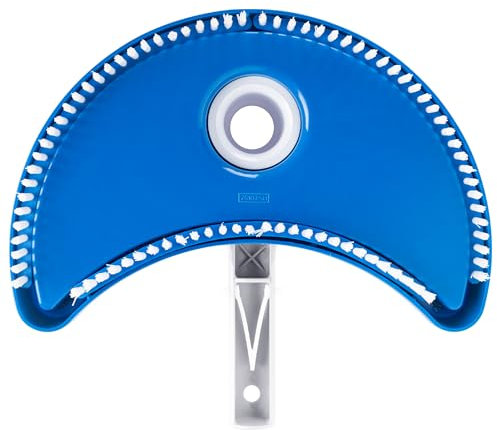 Canamax Cabezal de aspiradora de piscina de media luna de alta calidad con cerdas de nailon, ajuste con manguera de vacío de 1-1/4 1-1/2 pulgadas, ideal para piscinas enterradas sobre el suelo y