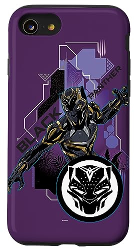 Marvel Black Panther Wakanda Tech-Anzug und Panther-Maske — Symbol Hülle für iPhone SE (2020) / 7 / 8
