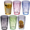 PRITOK Trinkgläser Wassergläser Set Kunststoffbecher Bunt 6 PCS 470ml Wassergläser Trinkgläser Saftgläser, Kristallglas-Optik Saftgläser Wiederverwendbar Trinkglas für Daheim, Camping, Partys