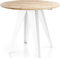 WFL GROUP Esstisch Glory Weiß im Industriestil - Modern, Rund - Ausziehbar von 90 cm bis 130 cm, mit Pulverbeschichteten Metallbeinen, Tisch für Kleine Küche - Craft Eiche