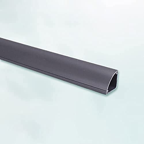 Bodenkabelkanal 2 x 1 m, dreieckiger Lichtbogen-Kabelschutz, PVC-Draht-Abdeckung, dekorativer Kabelkanal, elektrische Kabelführung, 4 Farben zur Auswahl, grau, 14 x 14 mm