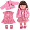 Puppenkleidung, Kleidung Outfits für Baby Puppen, Baby Puppe Kleidung, Puppenkleidung Set, Puppe Zubehör für 43-48 cm Puppen, Kleid, Mantel, Socken