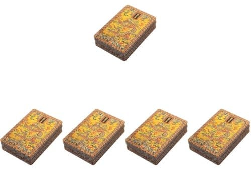 Abaodam 5packungen Goldene wasserdichte Pokerkarten Karten Für Familienfeiern Spieleabende Und Magische Tricks Spielkarten Für Erwachsene