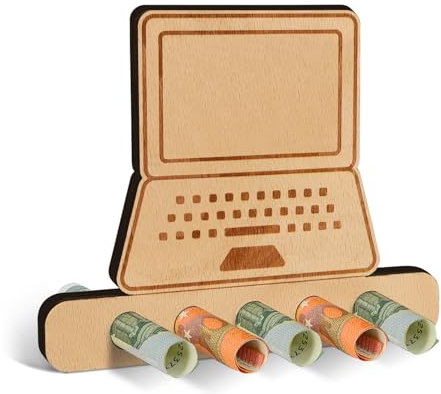 Giftota Lustige Laptop-Geldgeschenke, Geburtstag Geschenke aus Holz, Geldgeschenk für Freunde, Familie, Liebhaber