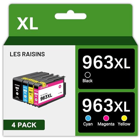 963XL Druckerpatronen, Druckerpatrone, Ersatz für HP 963 963 XL, für OfficeJet Pro 9010 9012 9020 9014 9015 9016 9018 9019 9022 9025 (4er-Pack)