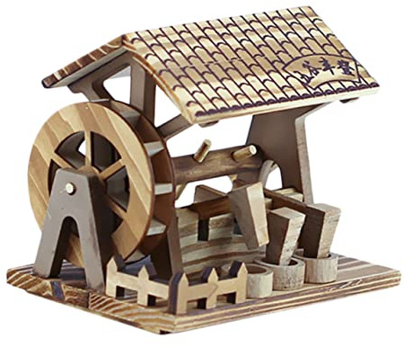 Ciieeo Kleiner Holz Wasserwagen Deko Handgefertigt für Tisch und Regal | Japanisches Spielzeug, Rustikale Einrichtung, Kleines Modell mit Feiner Verarbeitung
