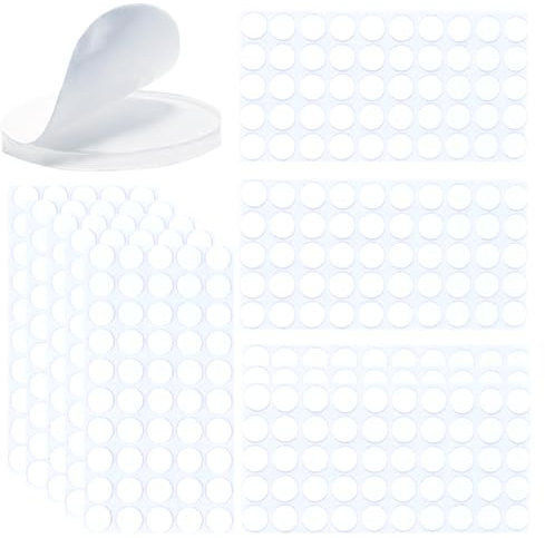 10mmx500Stück klebepunkte doppelseitige klebepads transparent fotoecken selbstklebend punkte aufkleber für Urlaub Dekoration Ballon Foto Karte Filz handgemacht