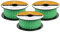 Abma Cord Polyesterseil 3mm x 50m Seil Geflochtene Schnur Reißfest für Outdoor, Boot, Festmacher, Zelt, Garten - Grün/Weiß