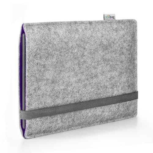 Stilbag Finn Étui de protection pour liseuse Amazon Kindle Paperwhite 12 (2024) - Couleur : gris clair/violet - Fabriqué en Allemagne