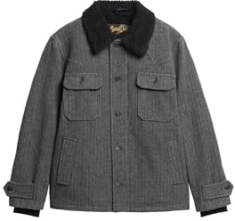Superdry Herren The Merchant Store–Arbeitsjacke aus Wolle