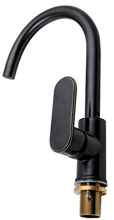 Grifo de cocina marrón negro de latón