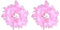 Federkranz Rosa 2er Set Frühling Ostern Deko Hänger 20 cm