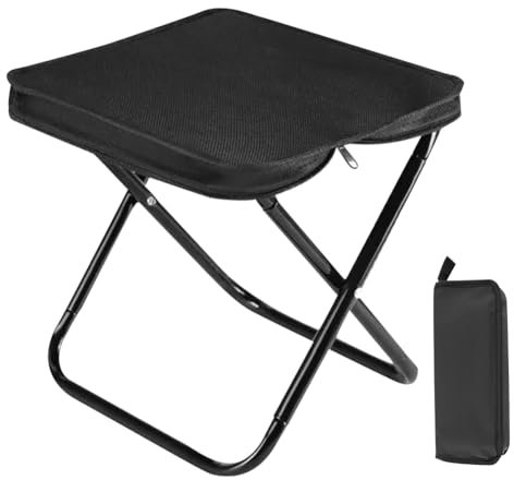 Piashow Tragbarer Klapphocker, Klappstuhl Hocker Klappbar, Leichtgewicht Klapphocker Faltbar für Camping, Wandern, Reisen, Angeln, Grillen, Picknick