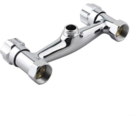 DEJIKOKU Messing-Zweigriff-Duscharmatur, Thermostat-Badewannen-Duschmischbatterien, ausgestattet mit G1/2-Wasserauslass-Rückflussion