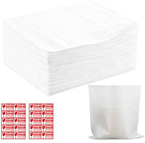 50 Stück Verpackungsmaterial, 30x30cm Luftpolsterfolie, Schaumfolie, Umzugsmaterial Schaumfolie, Schaumstoff Beutel, Verpackung Schaumfolie für Verpackung Glas, Geschirr, Porzellan, Tassen