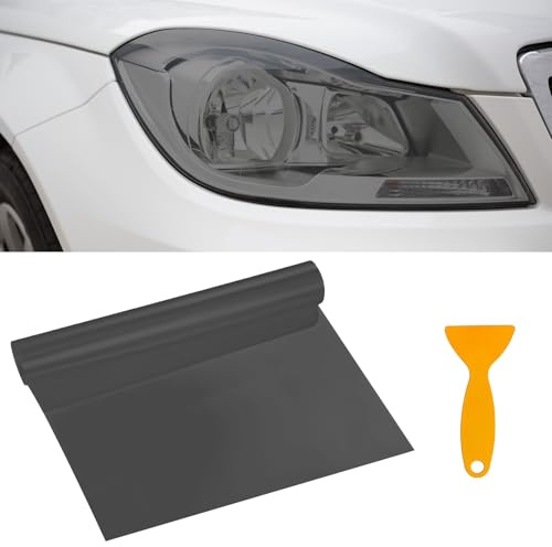 Car Headlight Tint Film 30x120cm Vinyl Headlight Tint (LightBlack) | Waterproof & UV Resistant Light Wrap Roll for Headlights, Rear Lights & Fog Lights