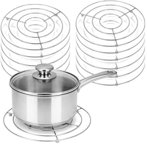 com-four® 12x Topfuntersetzer aus Metall, runder Untersetzer für Töpfe | Pfannen oder Teekannen - Ø 20 cm