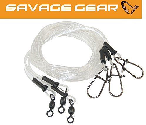 Savage Gear Regenerator Trace 100cm 1,0mm 25kg 3 Mono Spinnvorfächer, Raubfischvorfach, Spinnvorfach zum Spinnangeln, Hechtvorfach