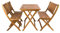 SAM 4 TLG. Akazien-Holz Gartengruppe Blossom, Sitzgruppe bestehend zusammenklappbares Gartenmöbel, 4 TLG. Gartengruppe Blossom Braun 1 x Tisch, 2 x Stuhl, 1 x Bank