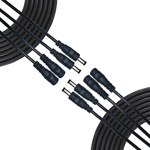 Liwinting 2pcs 4 Pin RGB LED Splitter Cable 1 to 4 Ports Female LED Extension Y Splitter Cable for SMD 5050 3528 2835 RGB LED Strip Light, with Free 10pcs 4pin Connector - Black