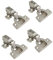 LIKERAINY 95 Grado Totalmente Solapado 35mm Mini Bisagra del Marco con Amortiguación para Puerta Bisagras Corta para Puertas de Empotrado Mueble Armario Juego de 4
