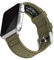 Archer Watch Straps - Correas de Reloj de Tela para Apple Watch (Verde Oliva Desteñido, Plata, 40/41/42mm)