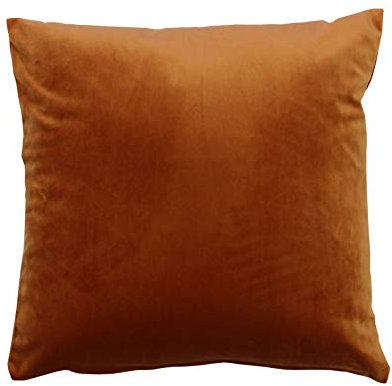 HOME WOHNIDEEN Samt Uni Kissenhülle 40x40 Kupfer