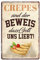 Blechschild Crepes sind der Beweis - Retro Deko Schild - Metallschild Krepp Crepe Pfannkuchen Genießer - Dekoration Küche Crepiere Imbiss Crepe Stand Crepesstand Markt Kirmes Weihnachtsmarkt - 20x30cm