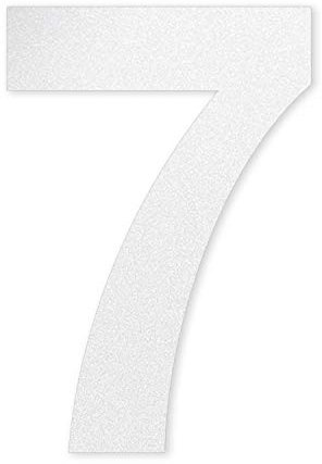 Zahlen-Aufkleber Nr. 7 in Glasdekor I Höhe 10 cm I selbstklebende Haus-Nummer, Ziffer zum Aufkleben für Außen, Briefkasten, Tür I wetterfest I kfz6767
