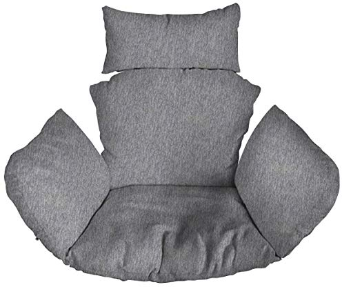 Ferocity Hängesessel Kissen, Polster, Auflage für Polyrattan/Rattan Hängeschaukel, Hängekorb, Schaukel Korb, Rückenkissen in der Farbe Leinen [114]