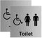 Haobase Lot de 2 panneaux autocollants en vinyle pour toilettes - Pour homme et femme - 15 cm x 15 cm