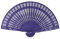 Tiuimk Éventails chinois japonais en bois sculpté antique pliable pour femme, fête de mariage, décoration d'intérieur, violet