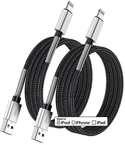 iPhone Ladekabel 3M, [ Apple MFi Certified ] 2Pack Lang USB A to Lightning Kabel Original, 3m Apple Schnellladung Ladekabel für iPhone iPhone 13/12 Mini/11 Pro Max/XS/XR/X/8 Plus/7/6s/6/5S/5, iPad