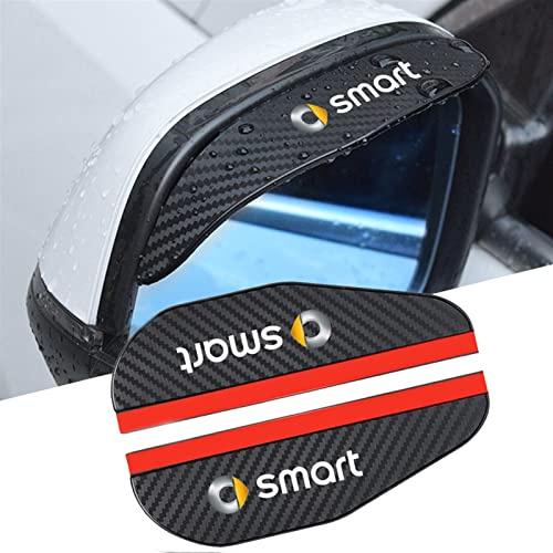 McKona Autozubehör Kohlefaser-Regenschutz Für Smart Two 451 450 452 453 454 Cabrio Crossblade Forfour Coupé Roadster Autoaufkleber