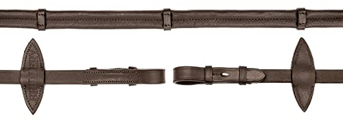 BRIDLERY Zügel Ultra-Soft Beschläge Silber, Nähte Standard, Farbe Braun, Größe Pony