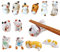 Biluer 12 Pièces Baguettes de Chat en Céramique Reste Rack,Support de Baguettes en Céramique Chat Repose-Baguettes en Céramique Repose-Baguettes Chat en Céramique pour Cuillères Fourchettes Baguettes
