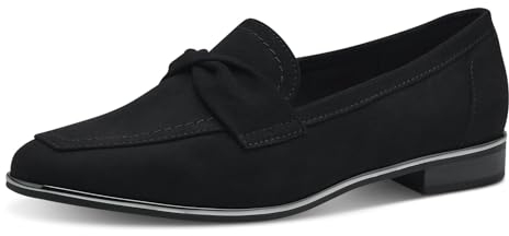 MARCO TOZZI Damen Slipper mit Blockabsatz Vegan, Schwarz (Black), 37 EU