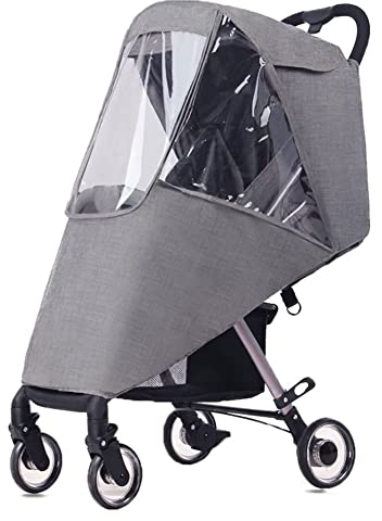 SJTJSPX Regenschutz Kinderwagen Regenverdeck Universal Regenhaube Buggy Sportwagen rain Cover Windschutz Faltbare Wasserdicht Regencover mit Fenster und Doppel Reißverschluss Regenschutz