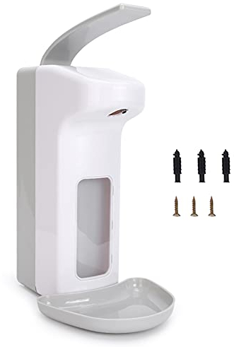 OKJHFD 1000-ml-Handseifenspender, Kommerzieller, an Der Wand Montierter Manueller 1000-ml-Seifenspender/Händedesinfektionsgerät, Shampoo-Conditioner-Duschgel-Kammerspender-Seifenpumpe