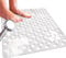 Bath Shower Mats Non Slip – Extra Large Durable Square Anti Mould Rubber Inside Bathtub Matt with Modern Design & Comfortable Suction Cups | Machine Washable | Size (53CM*53CM) (WHITE)