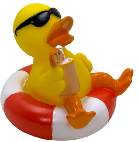 MIJOMA Canard de bain couineur - Pour enfants et adultes - Matériau durable de qualité supérieure - Environ 10 cm (piscine avec bouée de natation)