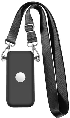 FTRONGRT Case for Apple Vision Pro Battery, with Lanyard, Soft Silicone, Waterproof, Stain-Proof and Drop-Proof, Portable Power Bank Protective Case for Apple Vision Pro Battery.Black