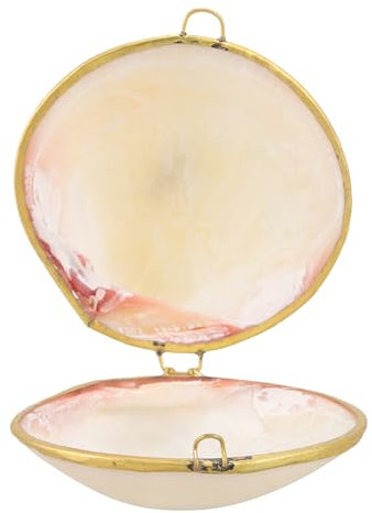 SEWACC Muschel-Schmuckschatulle Muschelfigur-Schmuckkästchen Aufklappbare Schmuckschatulle Zum Sammeln Muscheln Zum Dekorieren Von Mädchen-Schmuckschatullen Geschenken