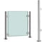 Geländerpfosten Glas Geländersystem 65cm - 105cm Edelstahl Balkongeländer Pfosten Rundes Glasgeländer Glasklemme Glashalter Balustradenpfosten Für Außentreppen Balkone(Color:End Post,Size:75cm)